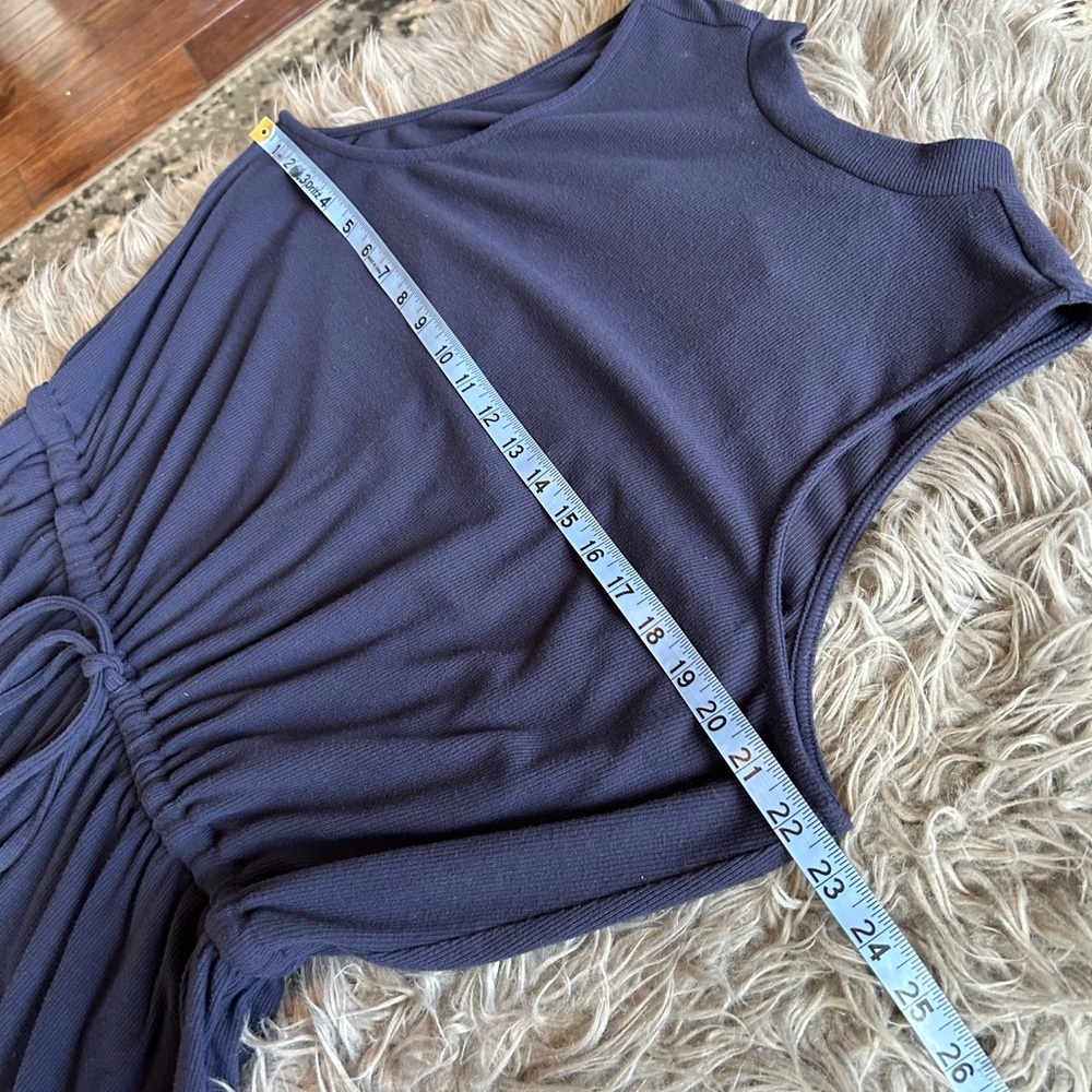 Torrid Navy Ribbed Mock Neck Drawing Jumpsuit - Picture 8 of 10